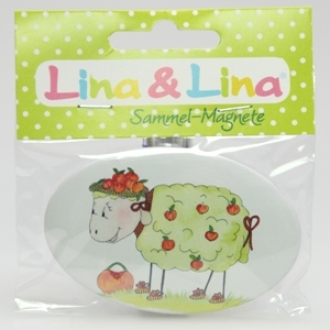 Lina's magnet in a cellophane bag, "Apfel" 