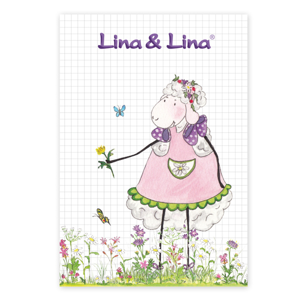 Lina's A5 pad, "Wiesenblume" 