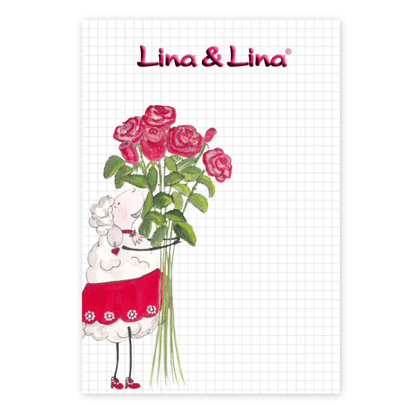 Lina's A5 pad, "Alles Liebe" 