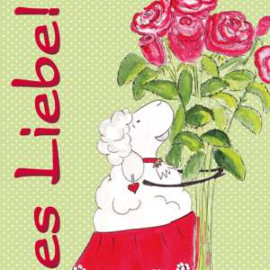 Lina's Glückwunschkarte mit Kuvert, "Alles Liebe" 