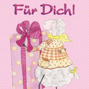Lina's greeting card, "Für Dich" 