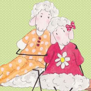 Lina's post card, "Lina mit Freundin" 