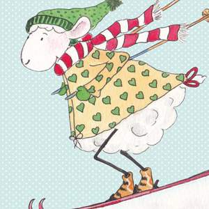 Lina's post card, "Skifahren" 