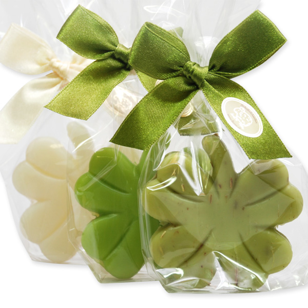 Sheep milk soap cloverleaf 32g, in a cellophane, sorted 