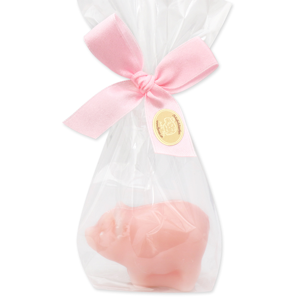 Sheep milk soap lucky pig 40g, in a cellophane, Peony 