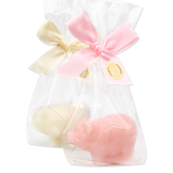 Sheep milk soap lucky pig 40g, in a cellophane, sorted 