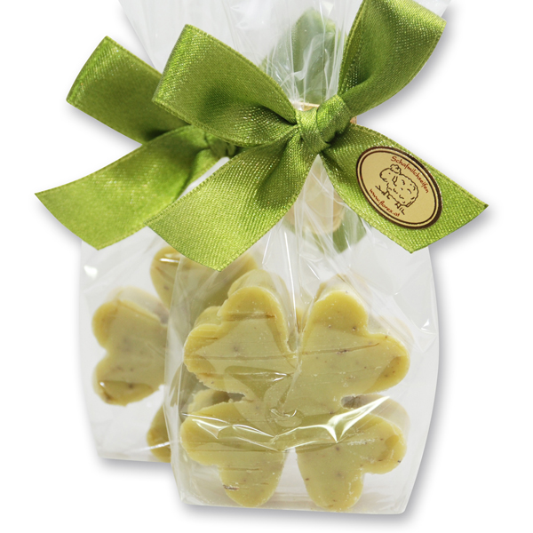 Sheep milk soap cloverleaf midi 25g in a cellophane, Verbena 