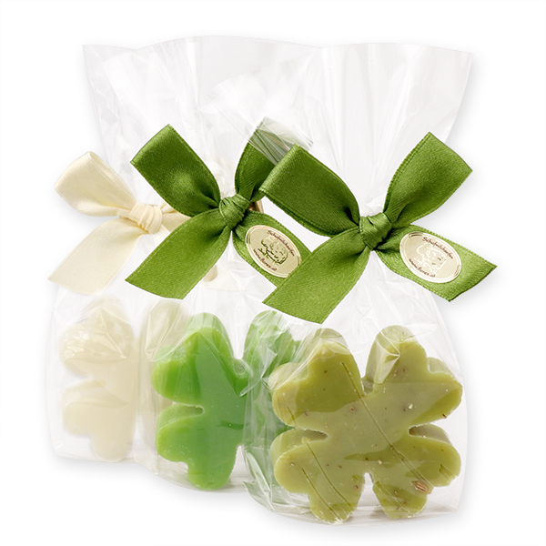 Sheep milk cloverleaf soap 35g in a cellophane, sorted 