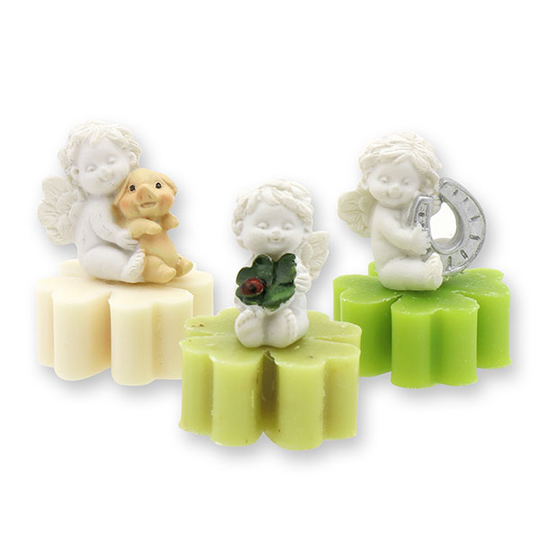 Sheep milk cloverleaf soap 14g decorated with an angel-Igor, sorted 