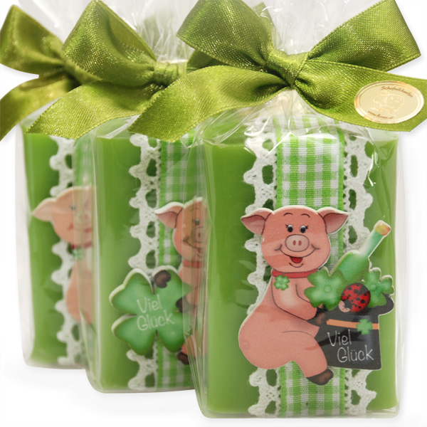 Sheep milk soap 100g decorated with a pig in a
cellophane, Apple 
