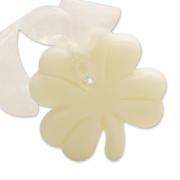 Sheep milk soap cloverleaf 32g, hanging on a ribbon, Classic 