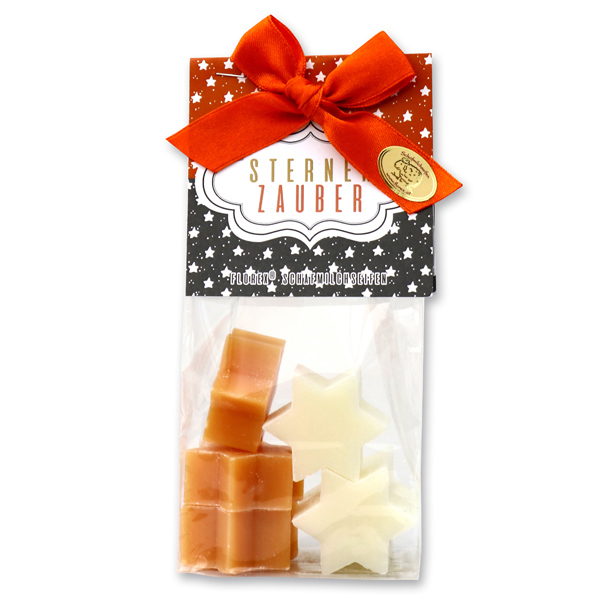 Sheep milk soap star 7x12g in a cellophane bag "Sternenzauber", Classic/Quince 