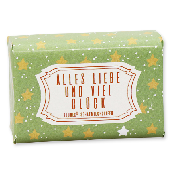 Sheep milk soap 100g "Alles Liebe und viel Glück", Verbena 