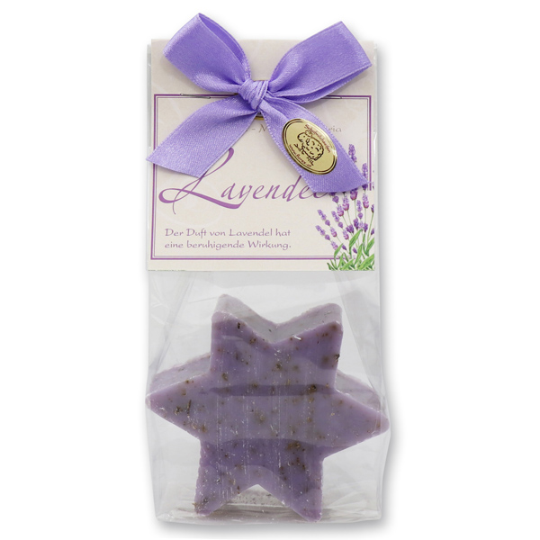 Schafmilchseife Stern 80g in Cello "klassisch", Lavendel 