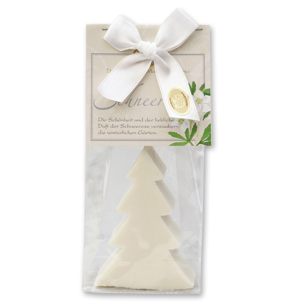 Schafmilchseife Tanne 75g in Cello "klassisch", Schneerose 
