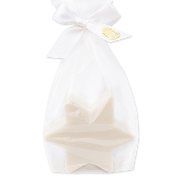 Sheep milk star 80g, in a cellophane, Christmas rose 