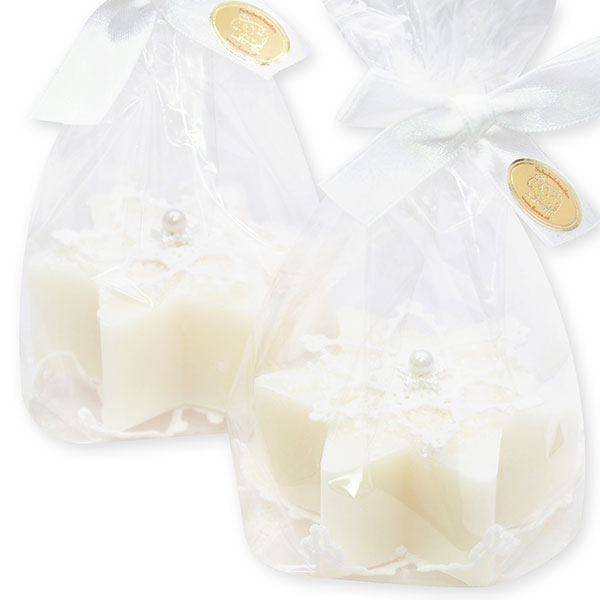 Sheep milk soap star 80g, decorated with a star in a cellophane, Classic 