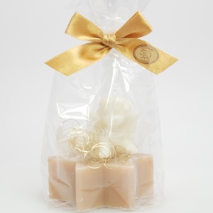 Sheep milk soap star 80g decorated with an angel 20g in a cellophane, Swiss pine 