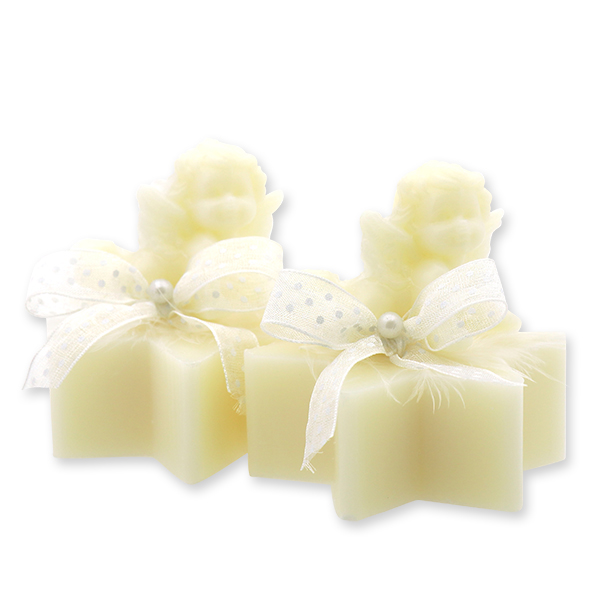 Sheep milk soap star 80g, decorates with an angel 20g, Classic 