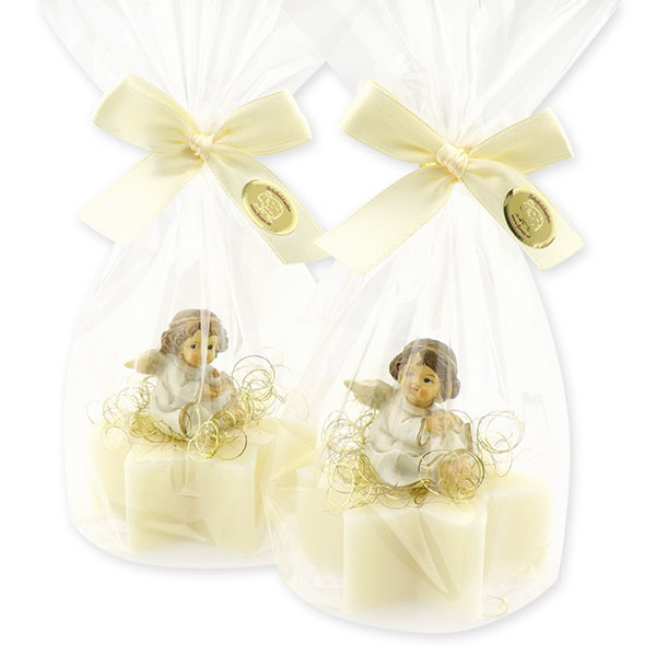 Sheep milk star soap 80g decorated with an angel in a cellophane, Classic 