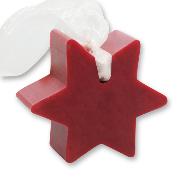 Sheep milk soap star 80g, hanging, Winter magic 