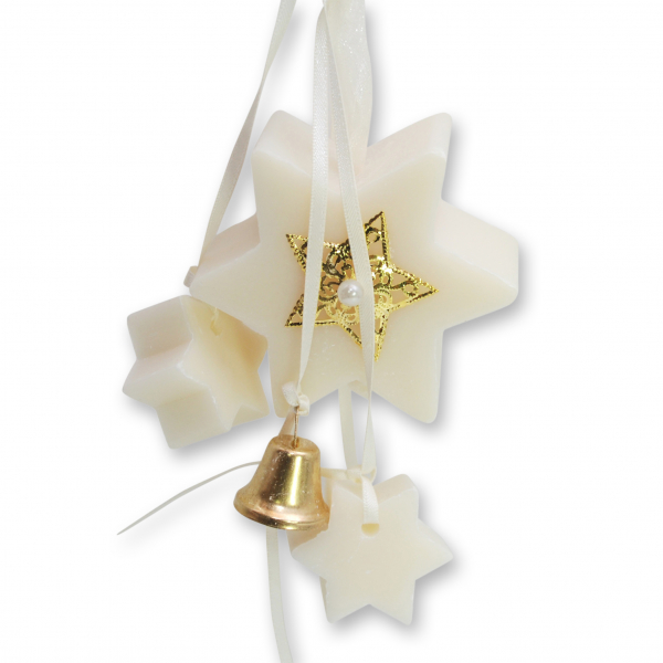 Sheep milk soap star 80g and star mini 2x12g hanging, decorated with a star, Classic 