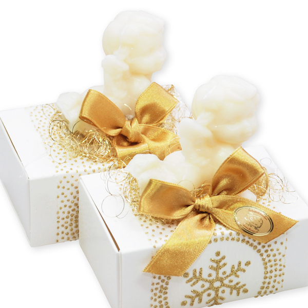 Sheep milk soap 150g in a box decorated with a soap angel 50g, Classic 