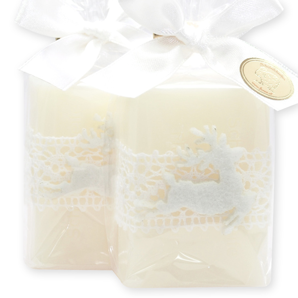 Sheep milk soap 100g, decorated with a deer in a cellophane, Classic 