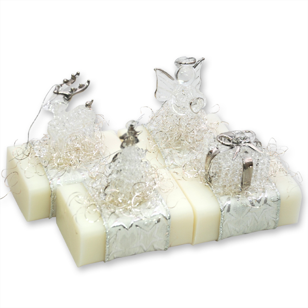 Sheep milk soap 100g decorated with a glass angel, Classic 