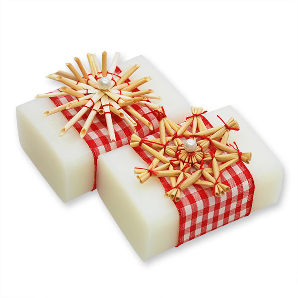 Sheep milk soap 100g decorated with a strawstar, Classic 