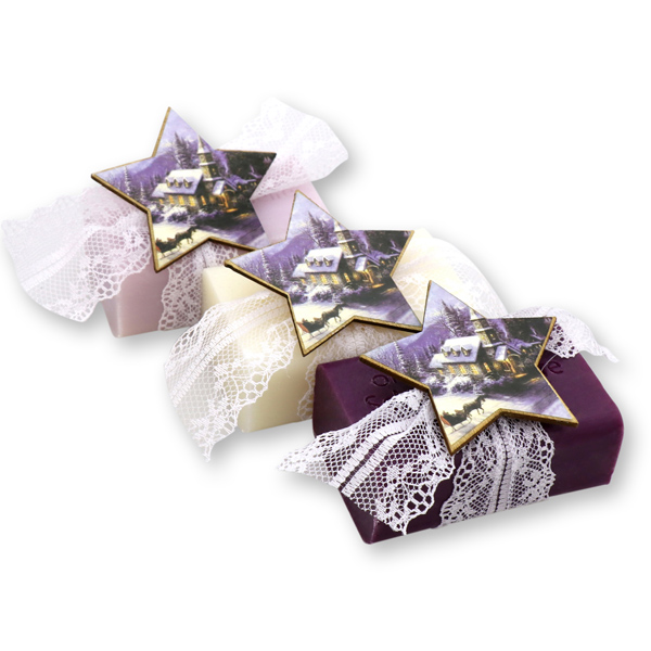 Sheep milk soap 100g decorated with a star, sorted 