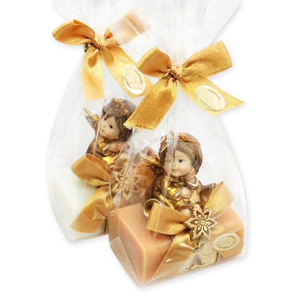 Sheep milk soap 100g decorated with an angel in a cellophane, Classic/quince 