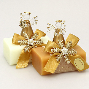 Sheep milk soap 100g decorated with an angel, Classic/quince 