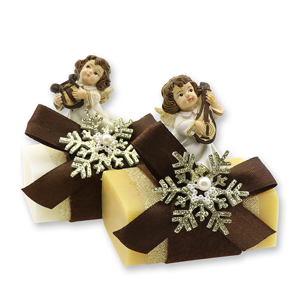 Sheep milk soap 100g decorated with an angel, Classic/swiss pine 