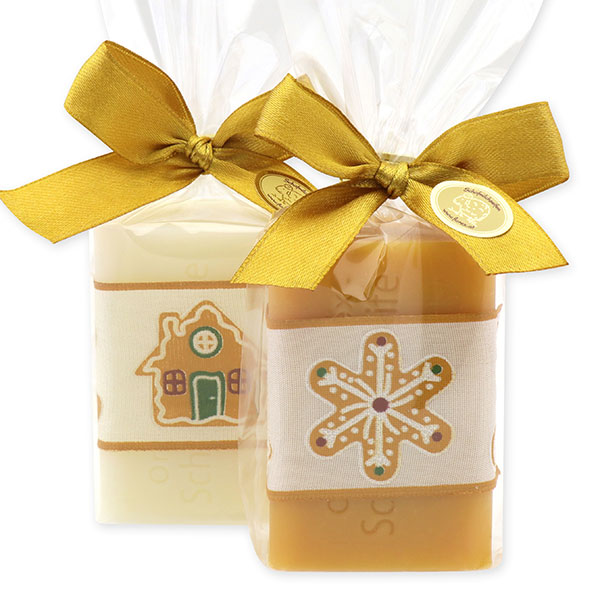Sheep milk soap 100g decorated with a ribbon in a cellophane, Classic/quince 