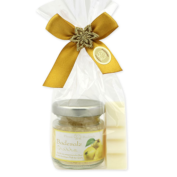 Bath set 2 pieces in a cellophane bag, Quince 