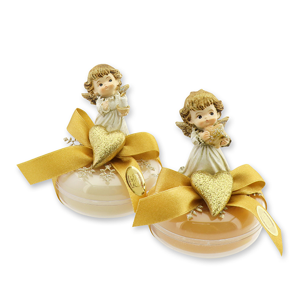 Sheep milk soap 100g in a box deocrated with an angel, Classic/swiss pine 