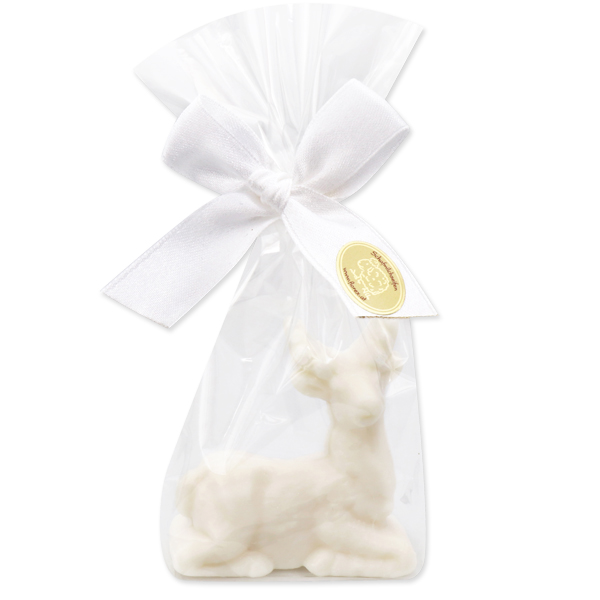 Schafmilchseife Hirsch 30g, in Cello, Schneerose 