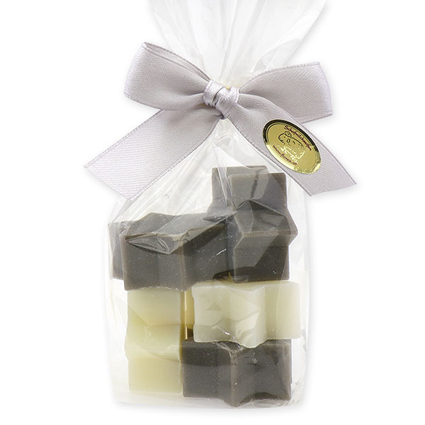 Sheep milk star soap 5x12g in a cellophane, Classic/christmas rose silver 
