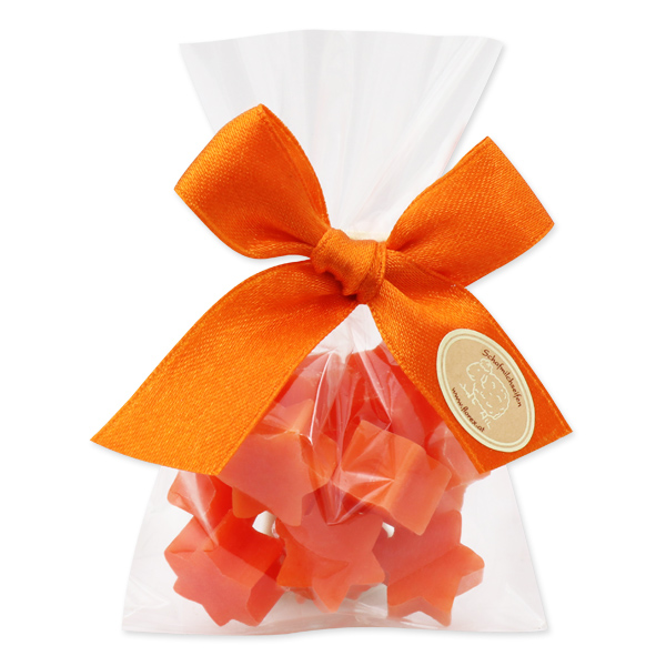 Sheep milk soap star 10x2g, in a cellophane, Blood orange 