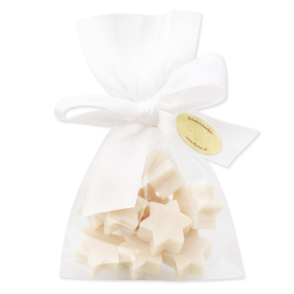 Sheep milk soap star 10x2g, in a cellophane, Christmas rose 