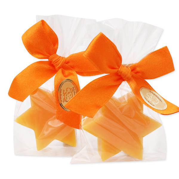 Sheep milk soap star 20g, in a cellophane, Orange 