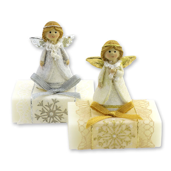 Sheep milk guest soap 25g decorated with an angel, Classic 