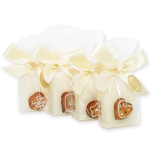Schafmilchseife Gästeseife 25g dekoriert mit Lebkuchen in Cello, Classic 