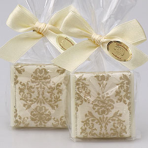 Sheep milk soap 35g decorated with a ribbon in a cellophane, Classic 