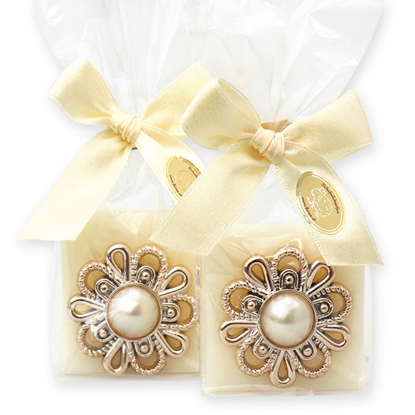 Sheep milk soap 35g decorated with an ornament in a cellophane, Classic 