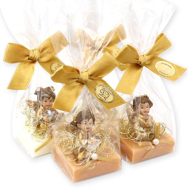 Sheep milk soap 35g decorated with an angel in a cellophane, Classic/quince 