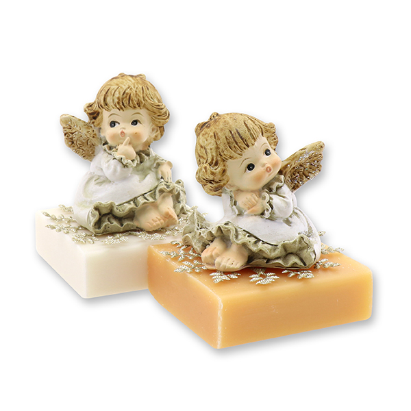 Sheep milk soap 35g decorated with an angel, Classic/quince 