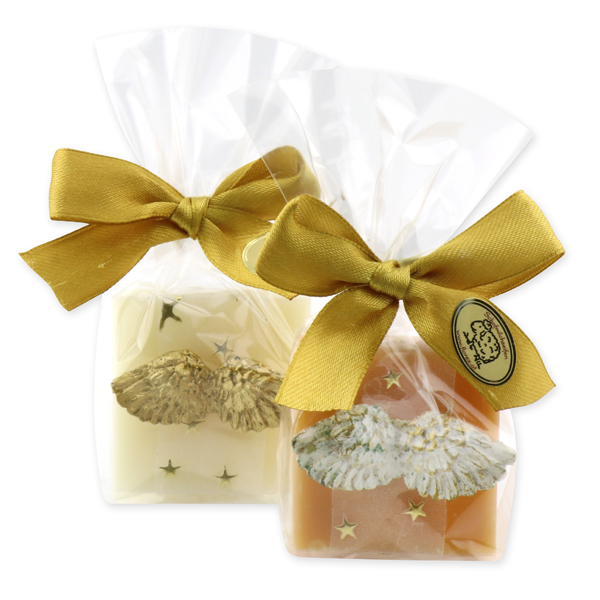 Sheep milk soap 35g decorated with angel's wings in a cellophane, Classic/quince 
