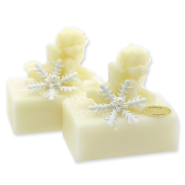 Sheep milk soap 100g, decorated wtih a soap angel, Classic 